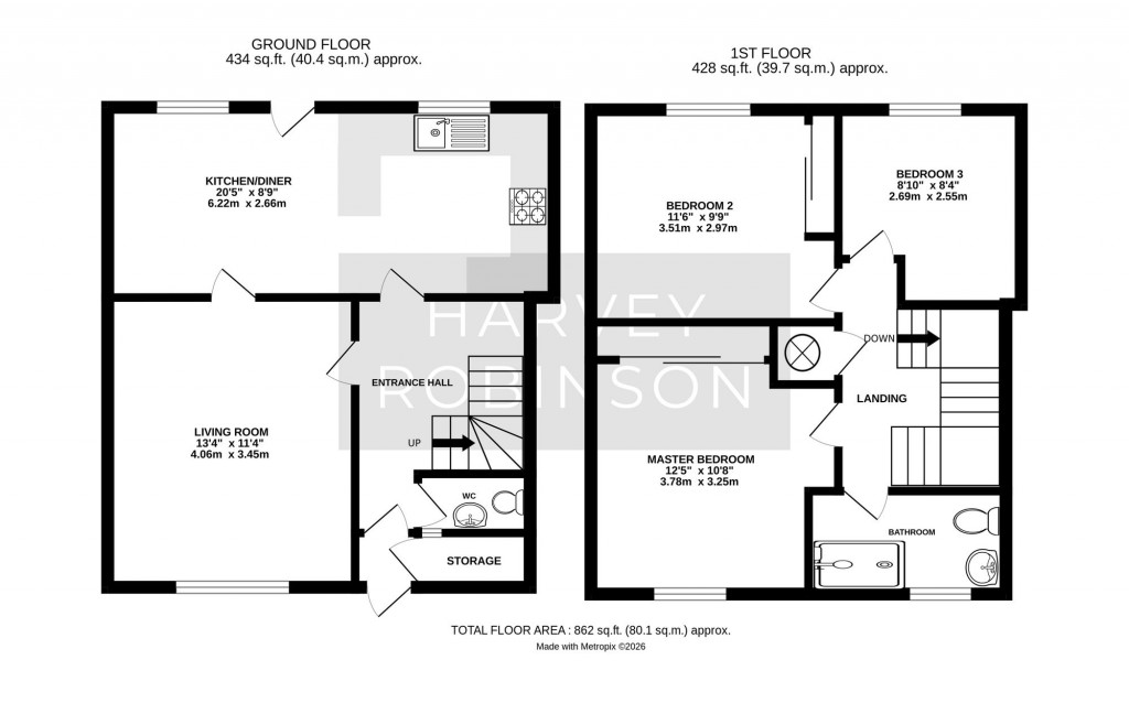 Floorplans For Flaxen Walk, Warboys, PE28