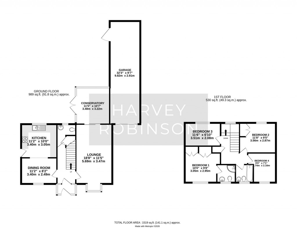 Floorplans For De Lisle Close, Papworth Everard, CB23