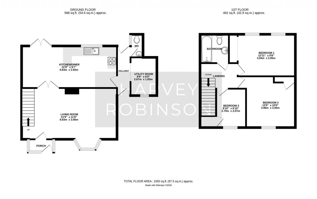 Floorplans For Harland Road, St. Neots, PE19
