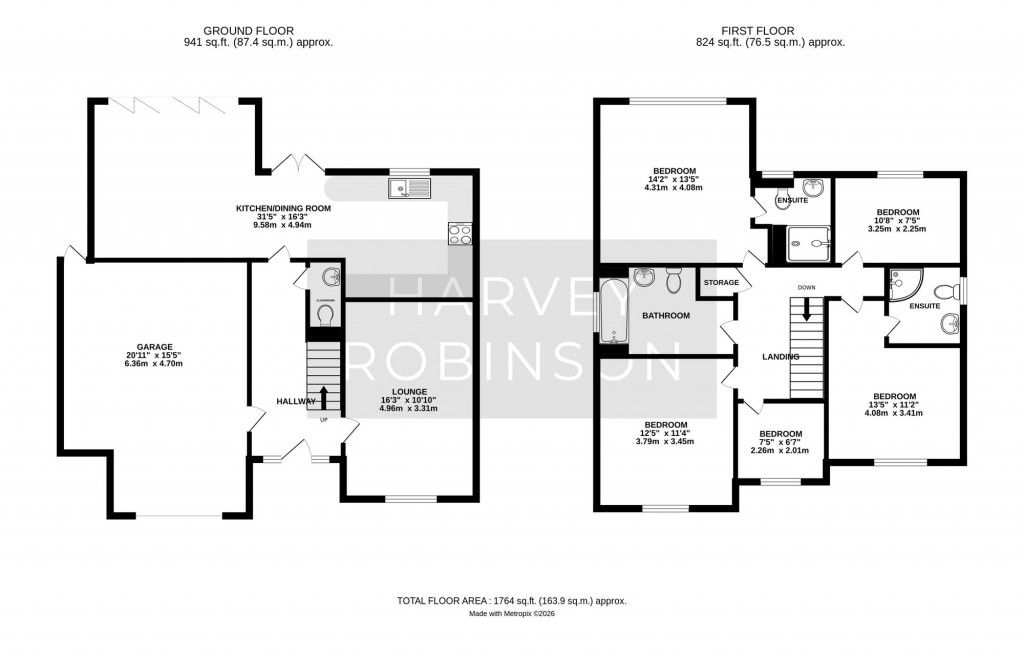 Floorplans For The Woodlands, Broom, SG18
