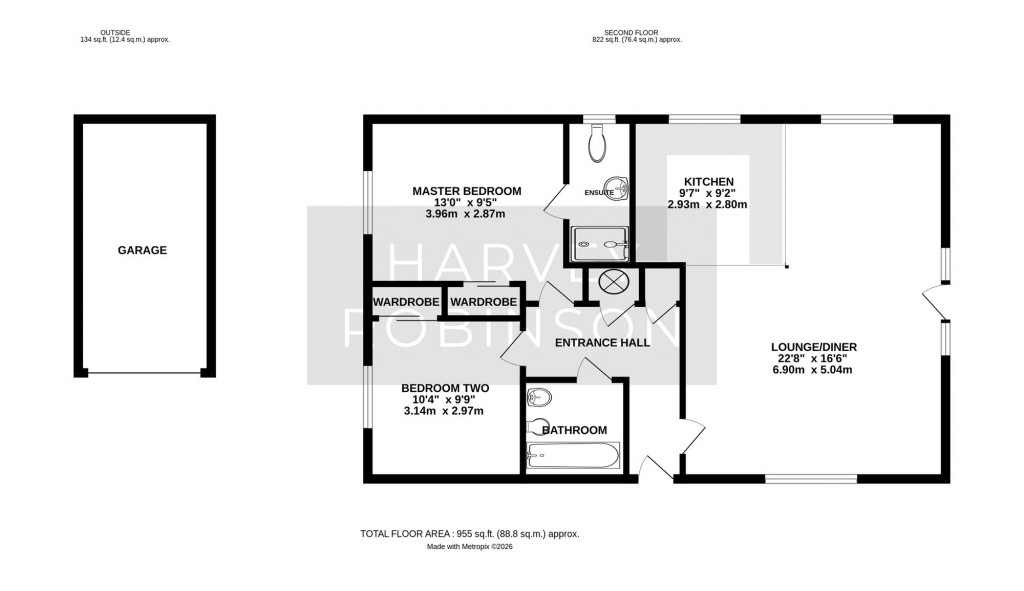 Floorplans For Bevington Way, Eynesbury, PE19