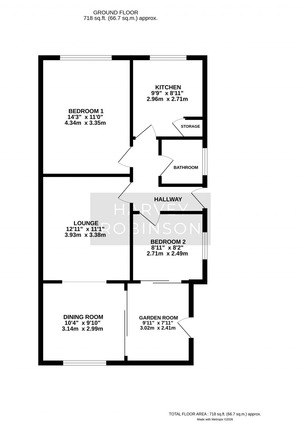 Floorplans For Tennyson Avenue, St. Ives, PE27