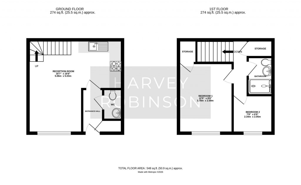 Floorplans For Bramley Way, St. Neots, PE19
