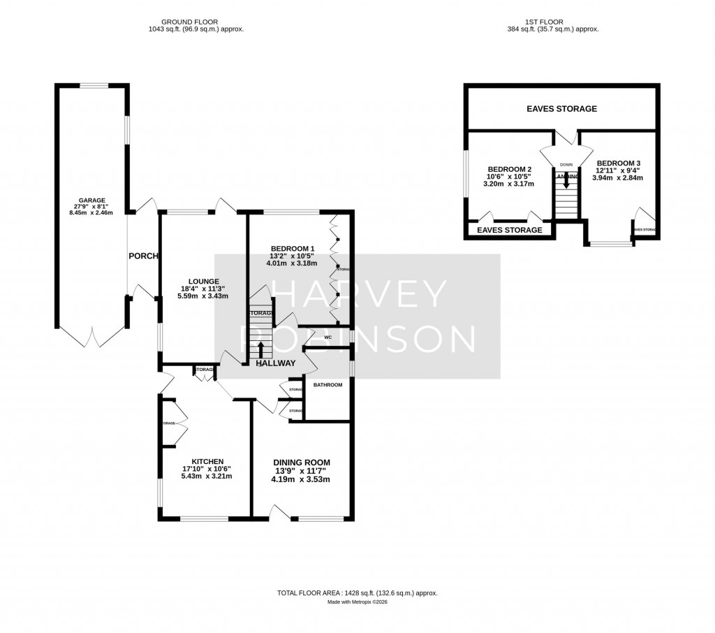 Floorplans For Abbots Crescent, St. Ives, PE27