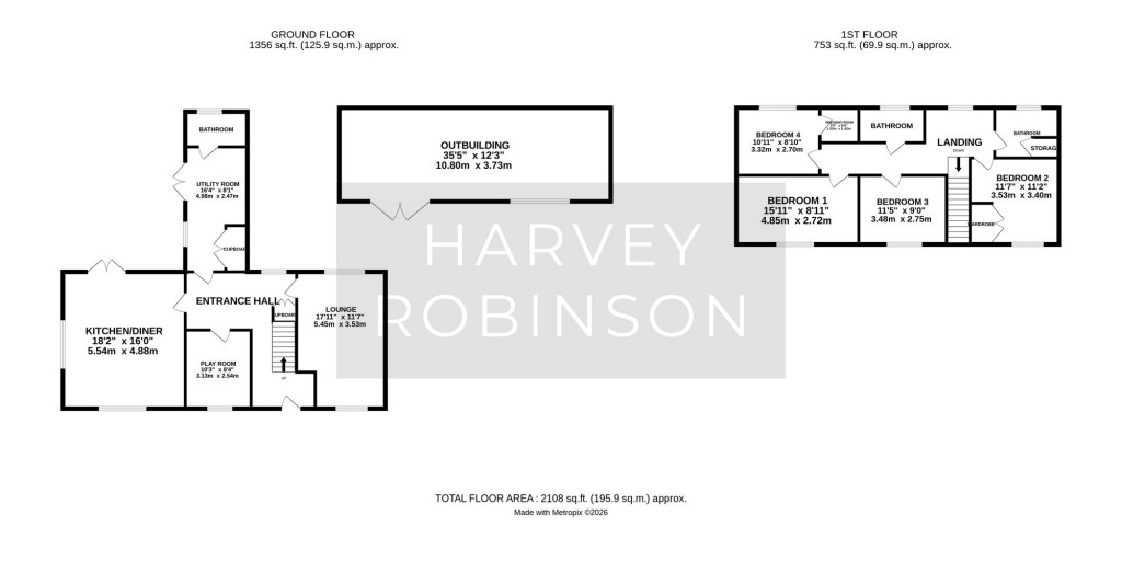 Floorplans For Moot Way, Woodhurst, PE28