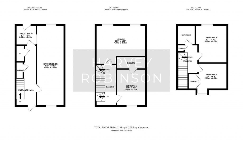 Floorplans For Crest Drive, Fenstanton, PE28