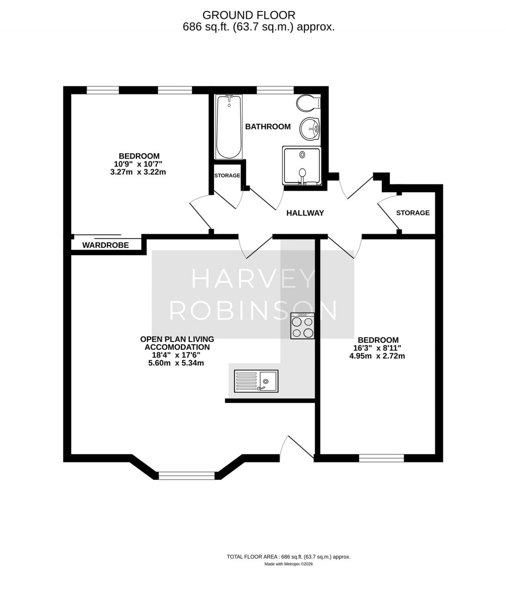 Floorplans For Sullivan Court, Biggleswade, SG18