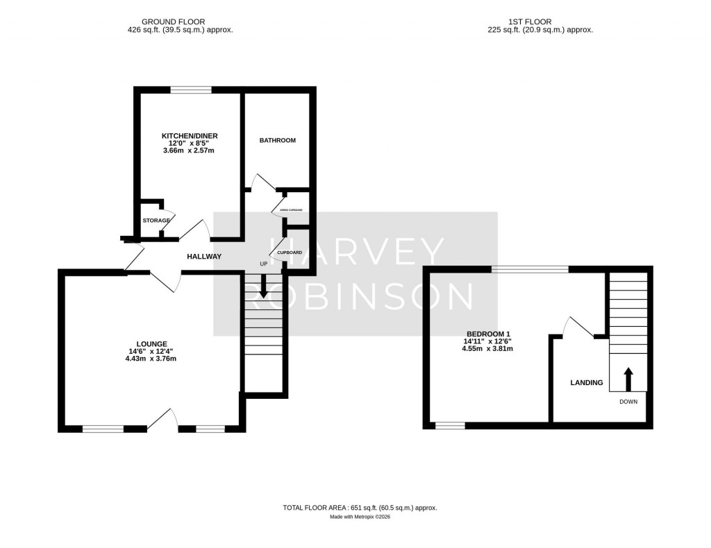 Floorplans For Mill Street, Houghton, PE28
