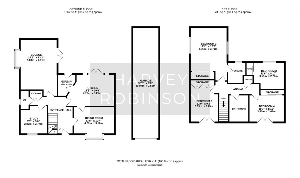 Floorplans For High Leys, St. Ives, PE27
