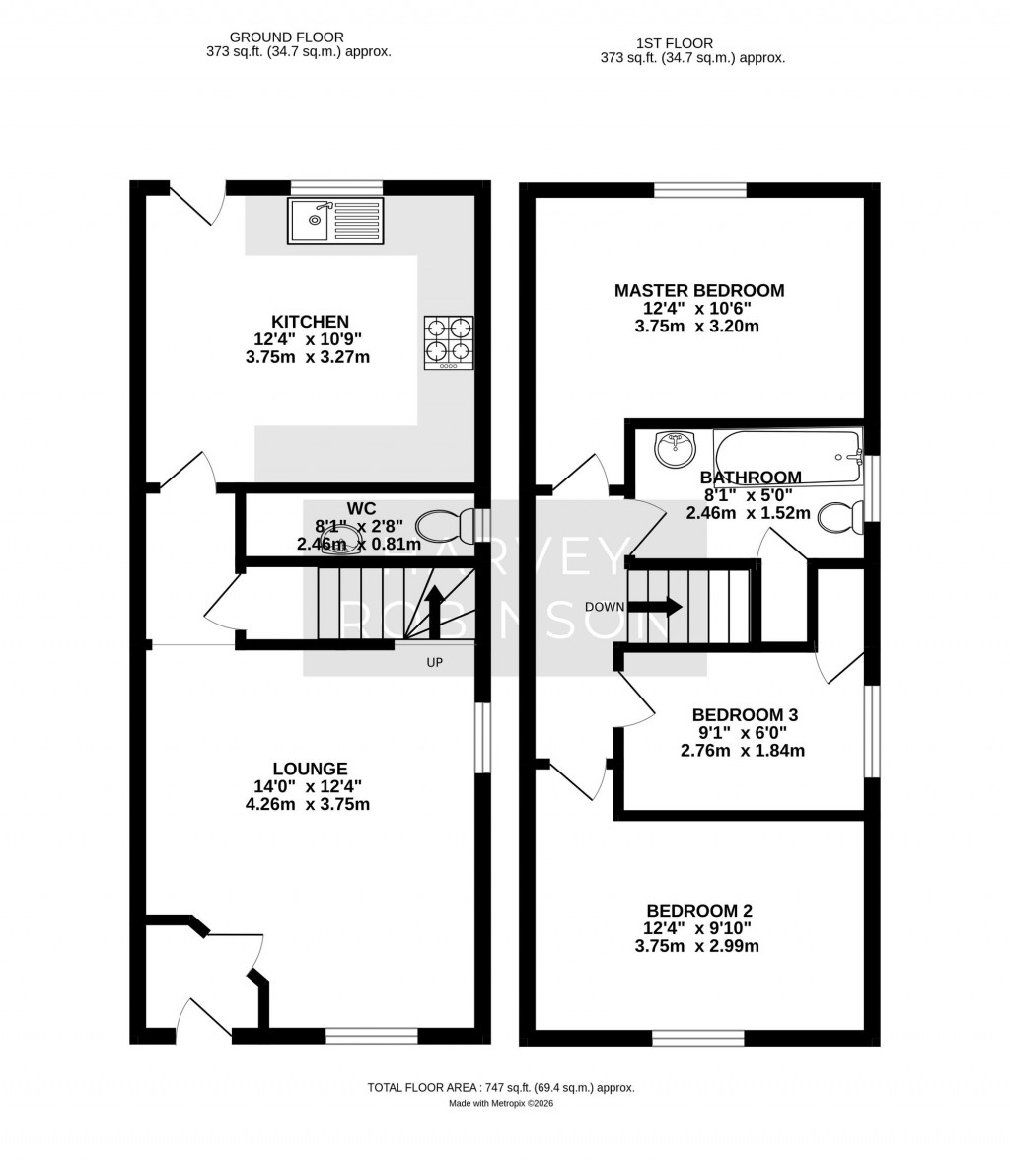 Floorplans For Aversley Road, Sawtry, PE28