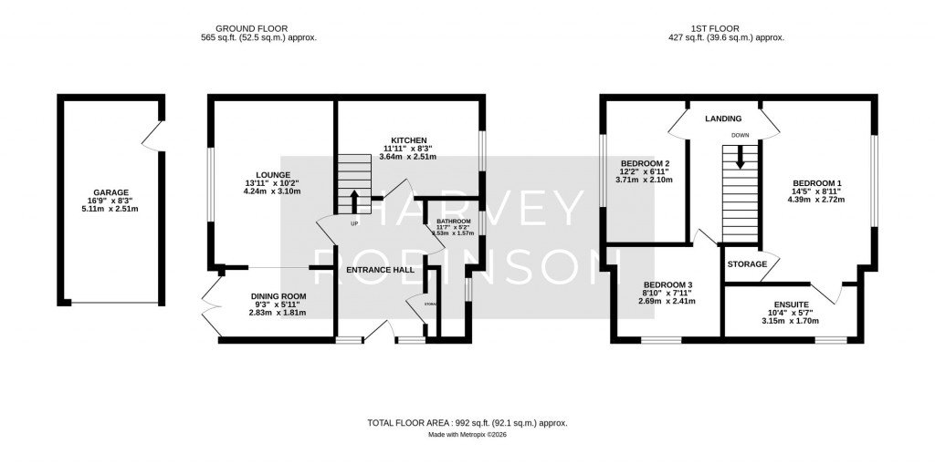 Floorplans For Shakespeare Road, St Ives, PE27