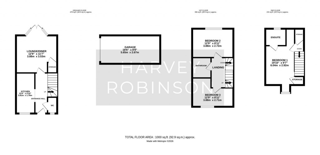 Floorplans For Mitchcroft Road, Longstanton, CB24