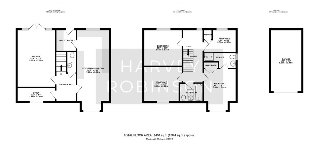 Floorplans For Wood Ridge Crescent, St. Neots, PE19