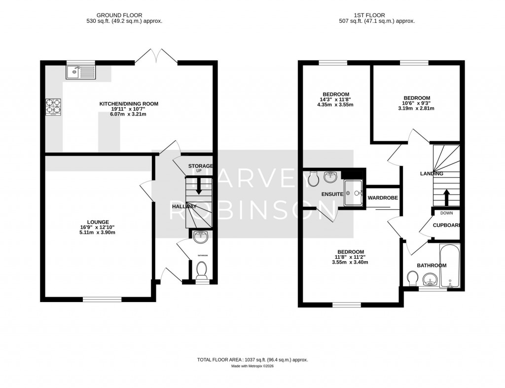 Floorplans For Hornbeam Lane, Langford, SG18