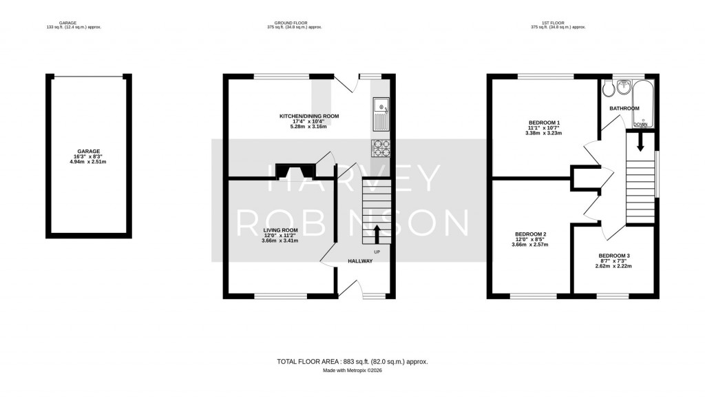Floorplans For Beeson Close, Little Paxton, PE19