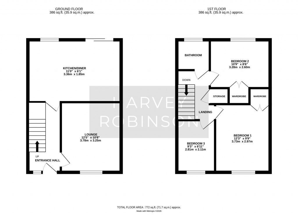 Floorplans For Chapel Road, Earith, PE28