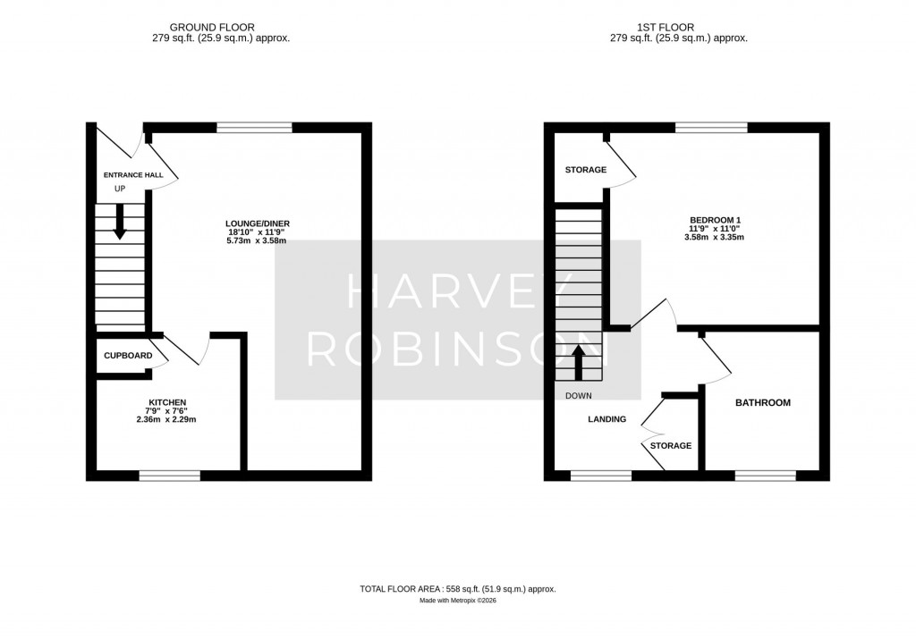Floorplans For Mortimer Row, Somersham, PE28