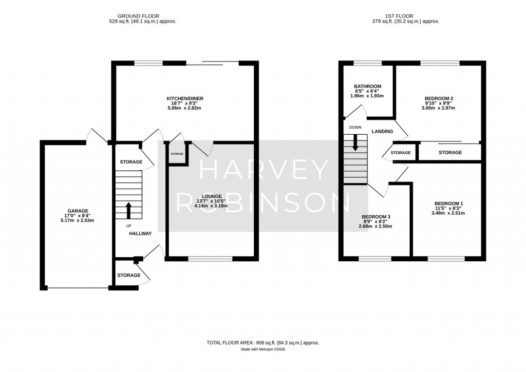 Floorplans For The Paddock, Somersham, PE28