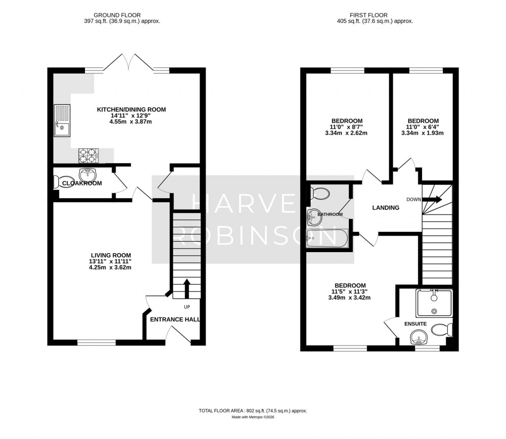 Floorplans For Maskin Drive, Biggleswade, SG18