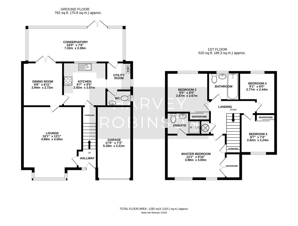 Floorplans For Thirlmere, Huntingdon, PE29