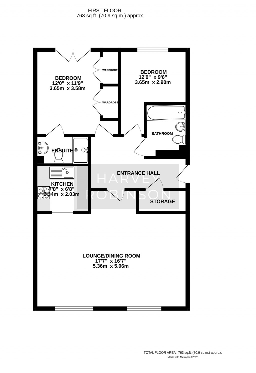 Floorplans For Cooks Way, Biggleswade, SG18