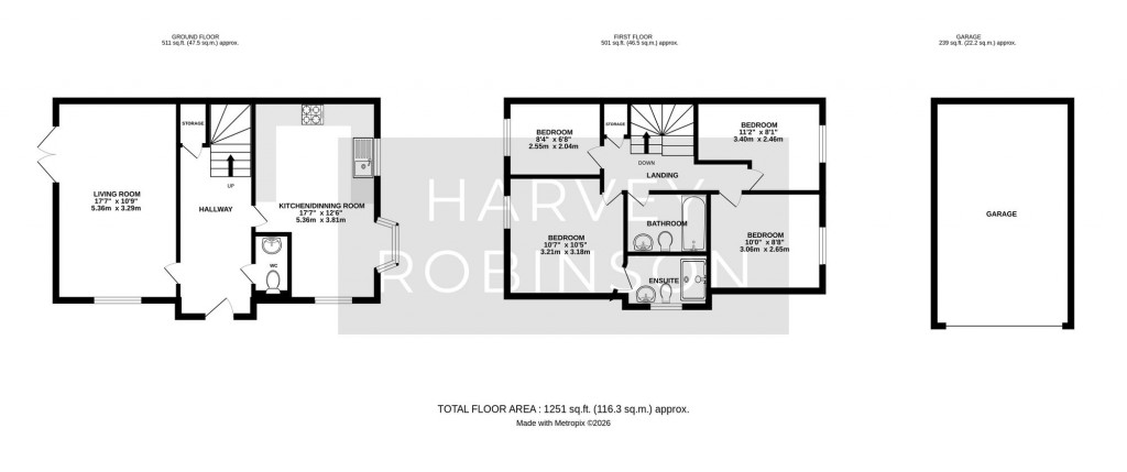 Floorplans For Parry Rise, Biggleswade, SG18