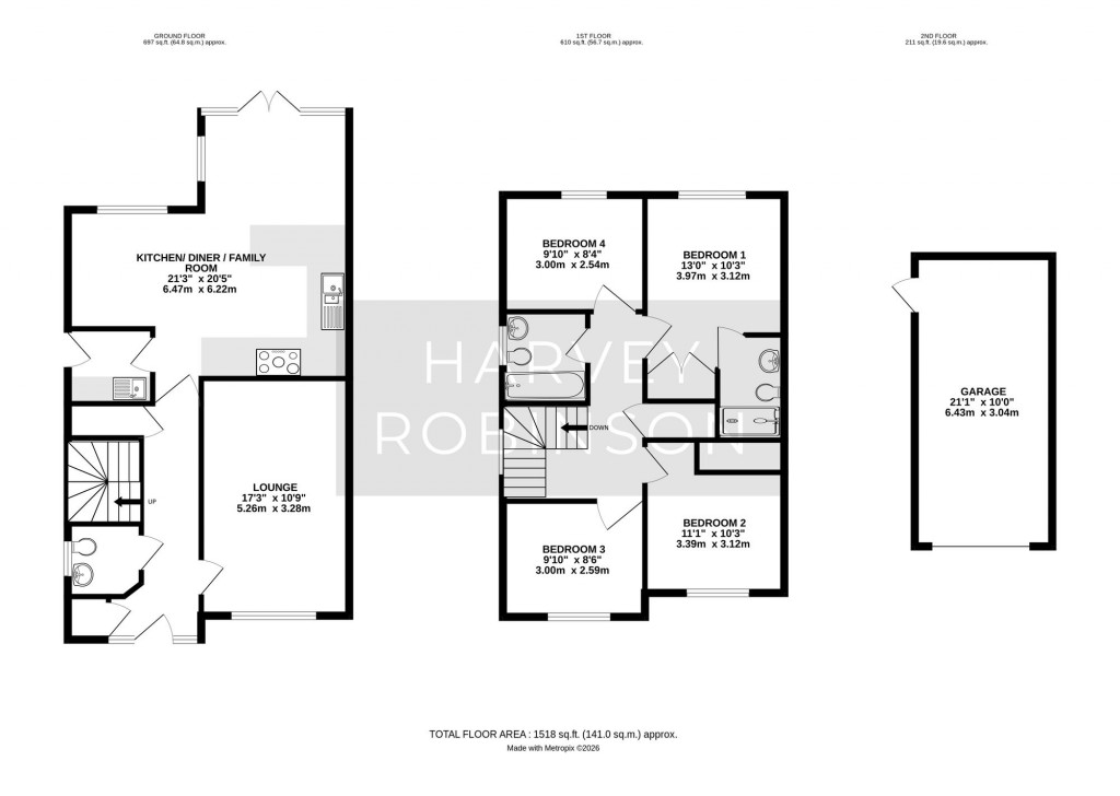 Floorplans For Currington Avenue, St. Neots, PE19