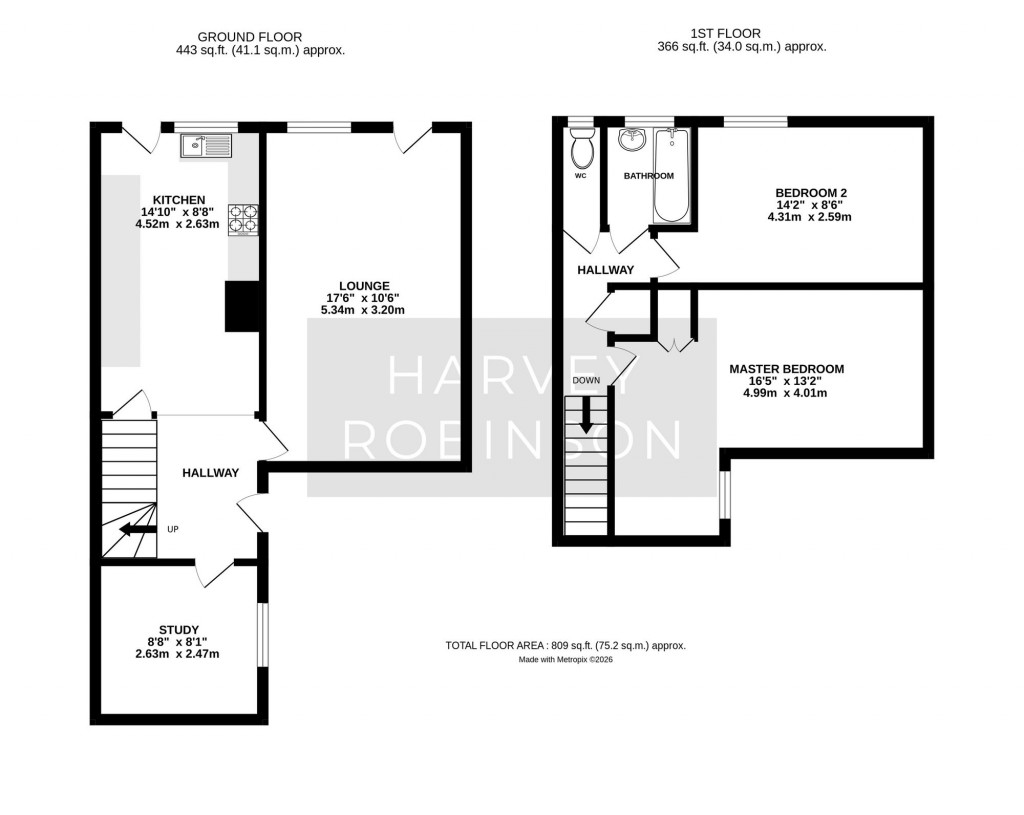 Floorplans For Saunders Close, Huntingdon, PE29