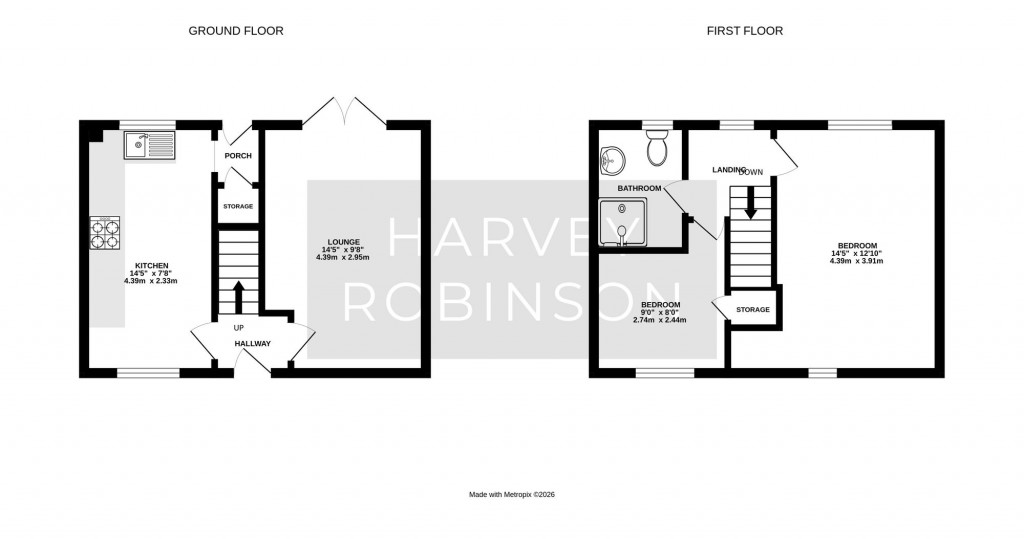 Floorplans For Royal Oak Close, Biggleswade, SG18