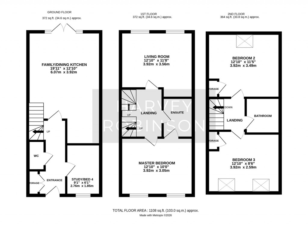 Floorplans For Knights Way, St. Ives, PE27