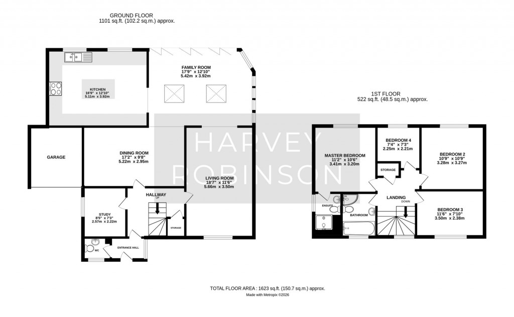 Floorplans For Owl Way, Hartford, PE29