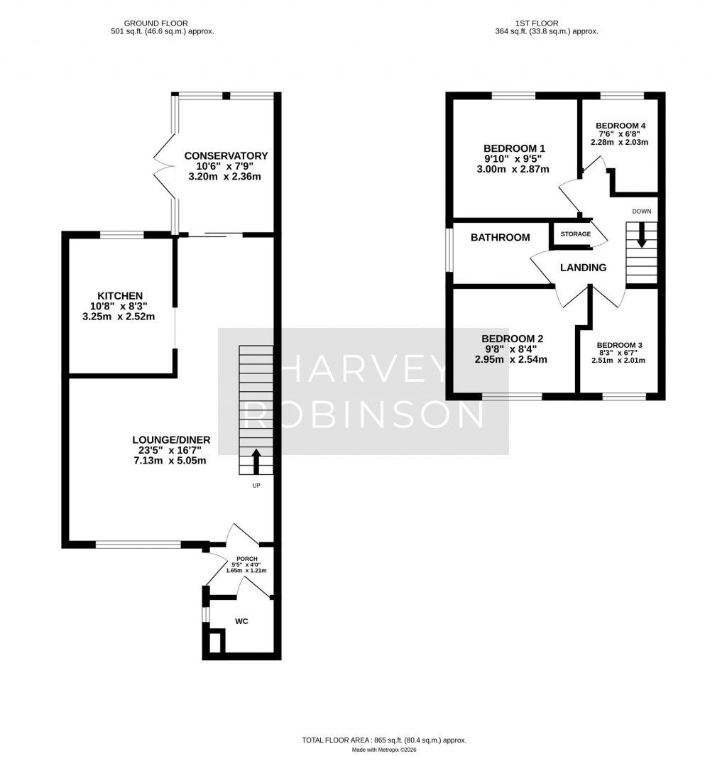 Floorplans For Bure Close, St. Ives, PE27