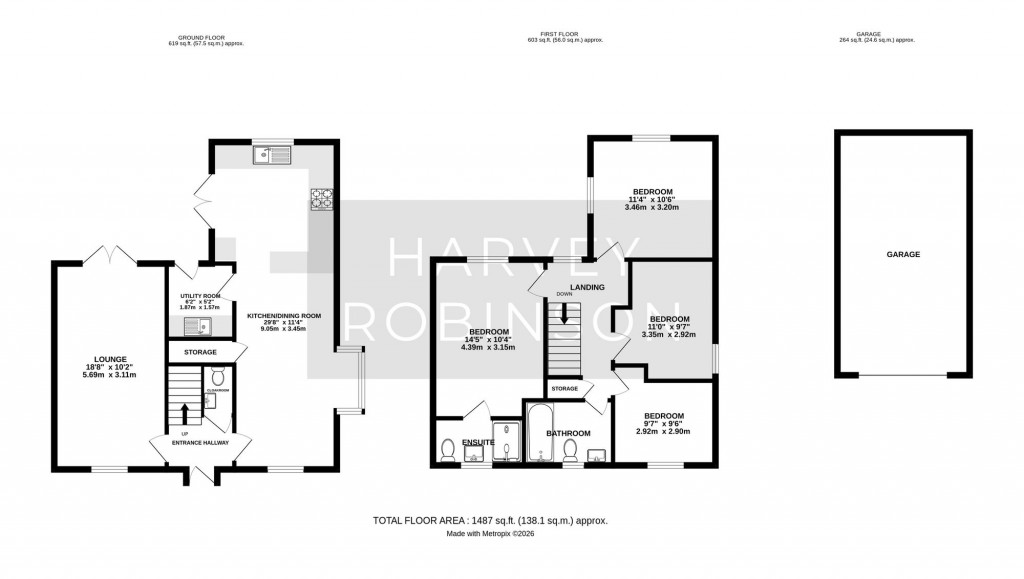 Floorplans For Blane Place, Potton, SG19
