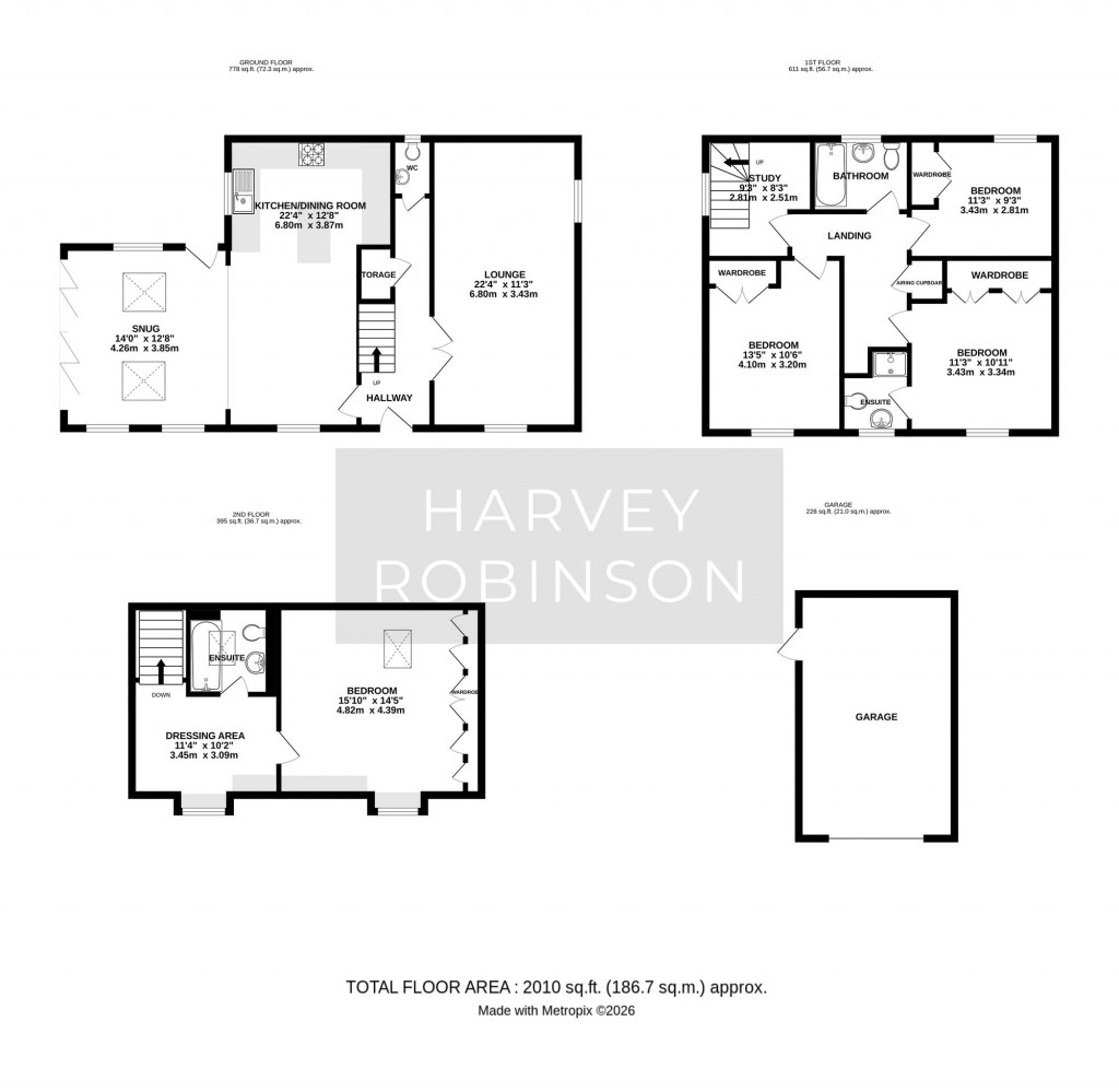 Floorplans For Boxall Close, Potton, SG19