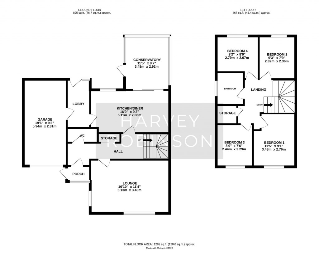 Floorplans For Greenfields, Earith, PE28