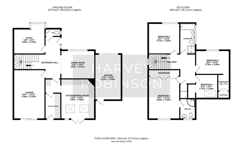 Floorplans For Eltisley Road, Great Gransden, SG19