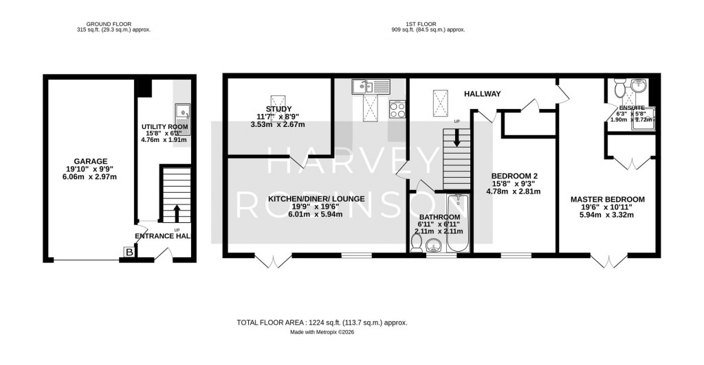 Floorplans For Beaton Crescent, Huntingdon, PE29