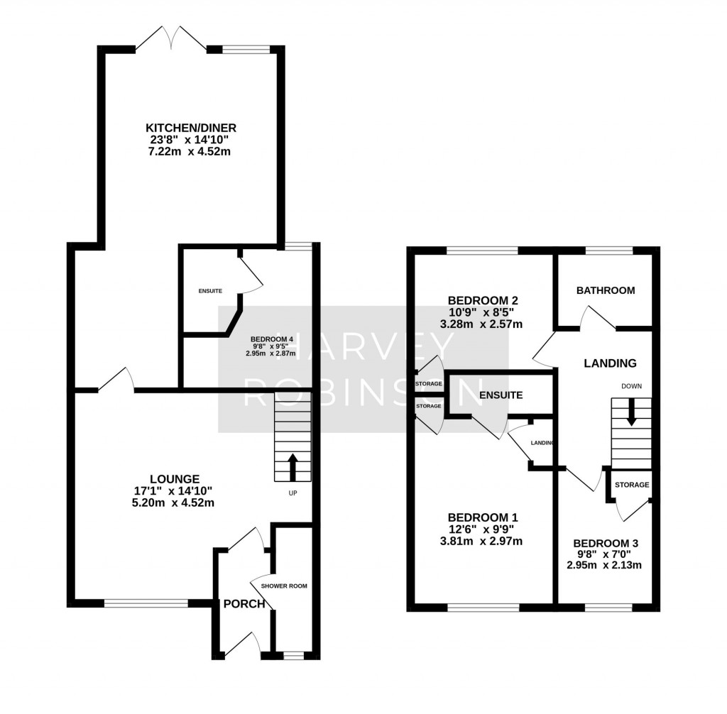 Floorplans For Spinney Way, St. Ives, PE27