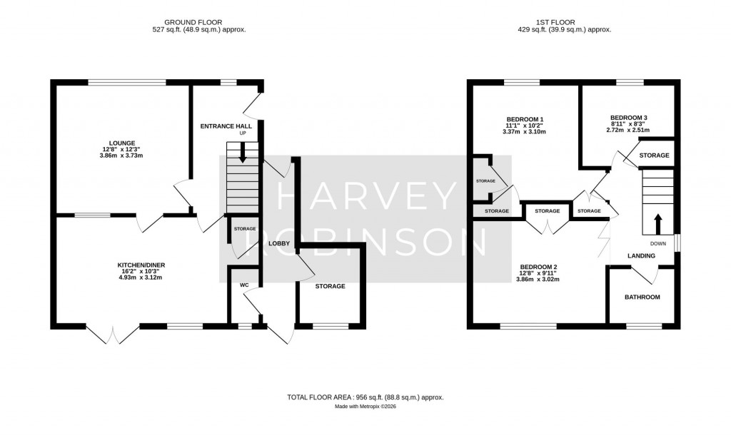 Floorplans For Brookside, Houghton, PE28