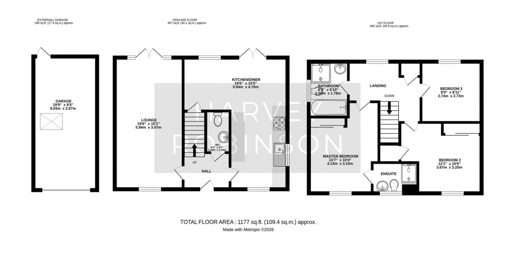 Floorplans For Fyson Way, Warboys, PE28