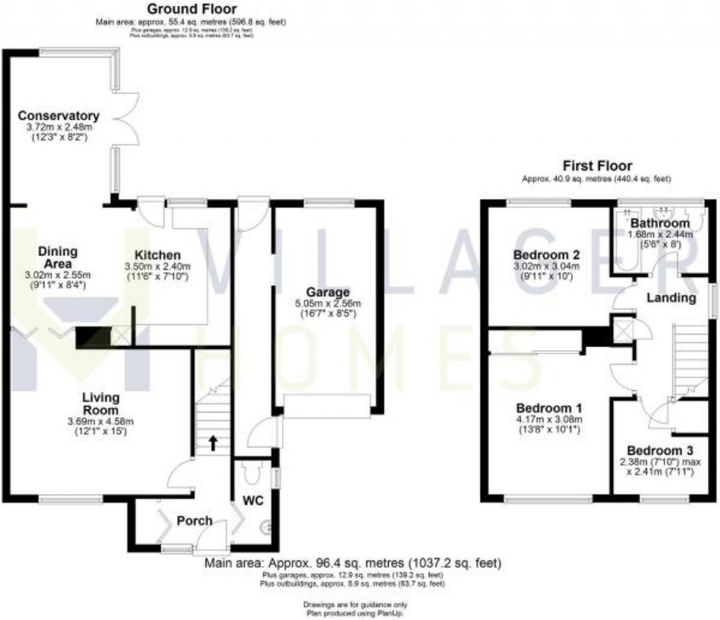 Floorplans For Wells Close, Brampton, PE28