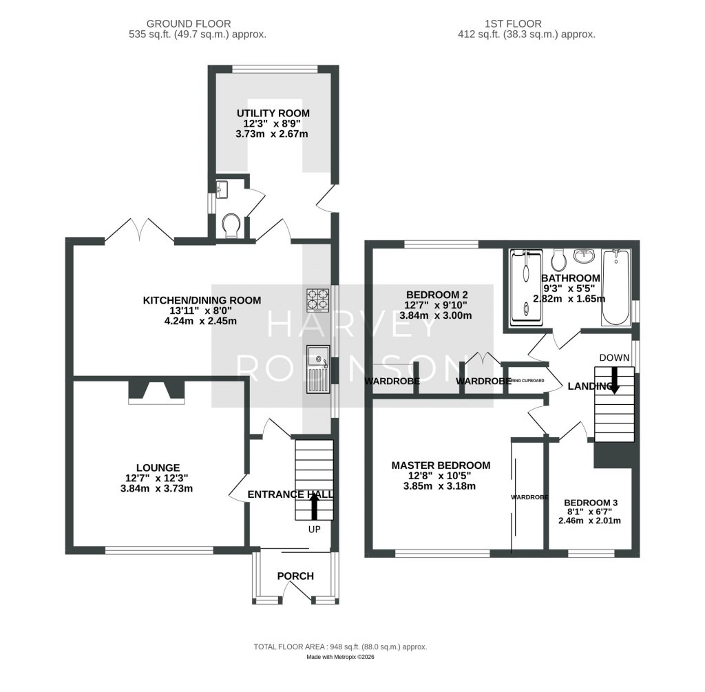 Floorplans For Kisby Avenue, Godmanchester, PE29