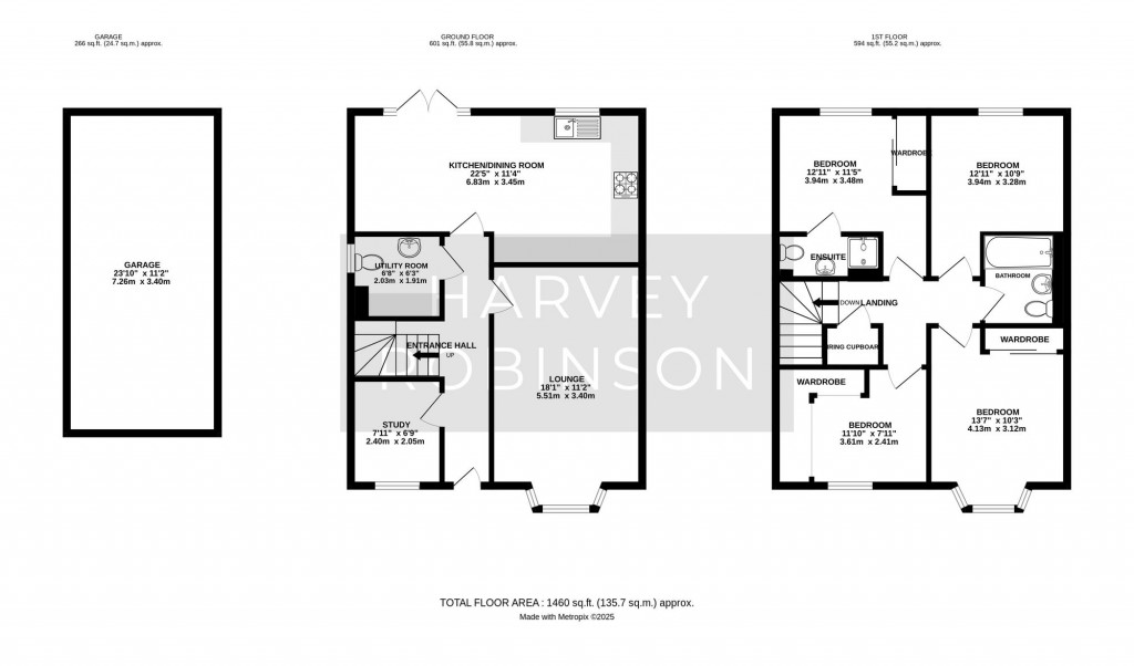 Floorplans For Collings Crescent, Biggleswade, SG18