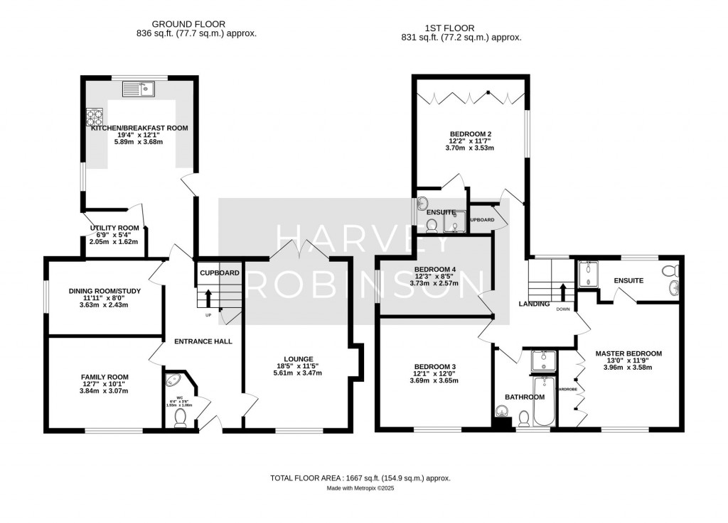 Floorplans For Woodlands, Huntingdon, PE29