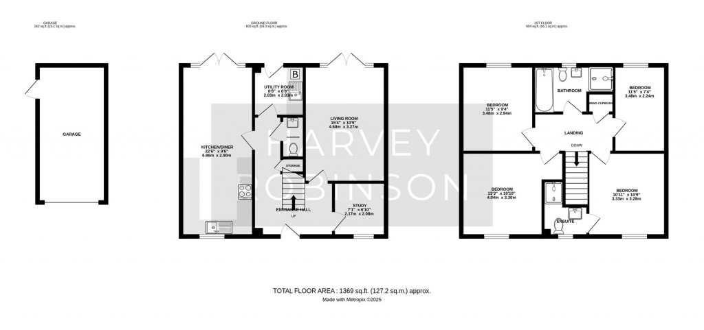 Floorplans For Dodimead Way, Biggleswade, SG18