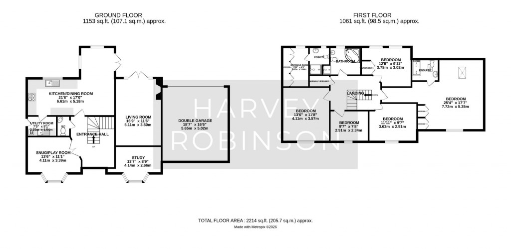 Floorplans For Devon Drive, Biggleswade, SG18