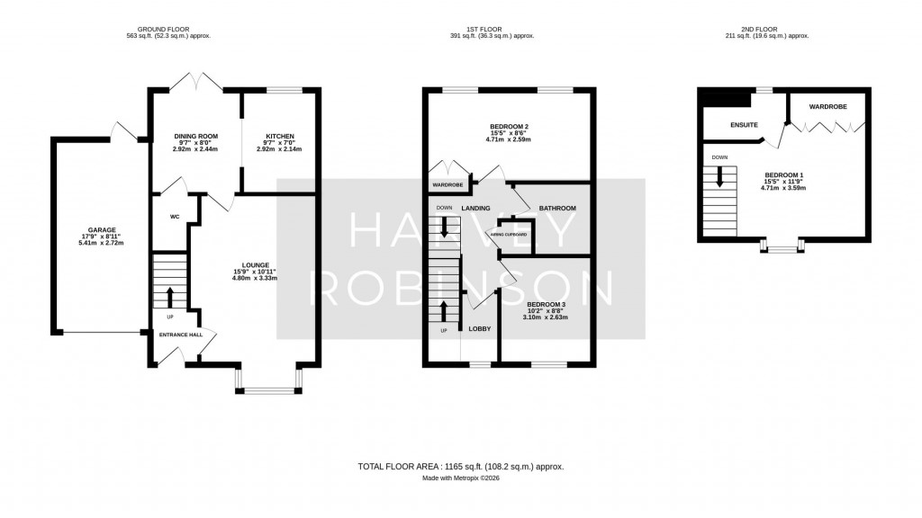 Floorplans For Bourneys Manor Close, Willingham, CB24