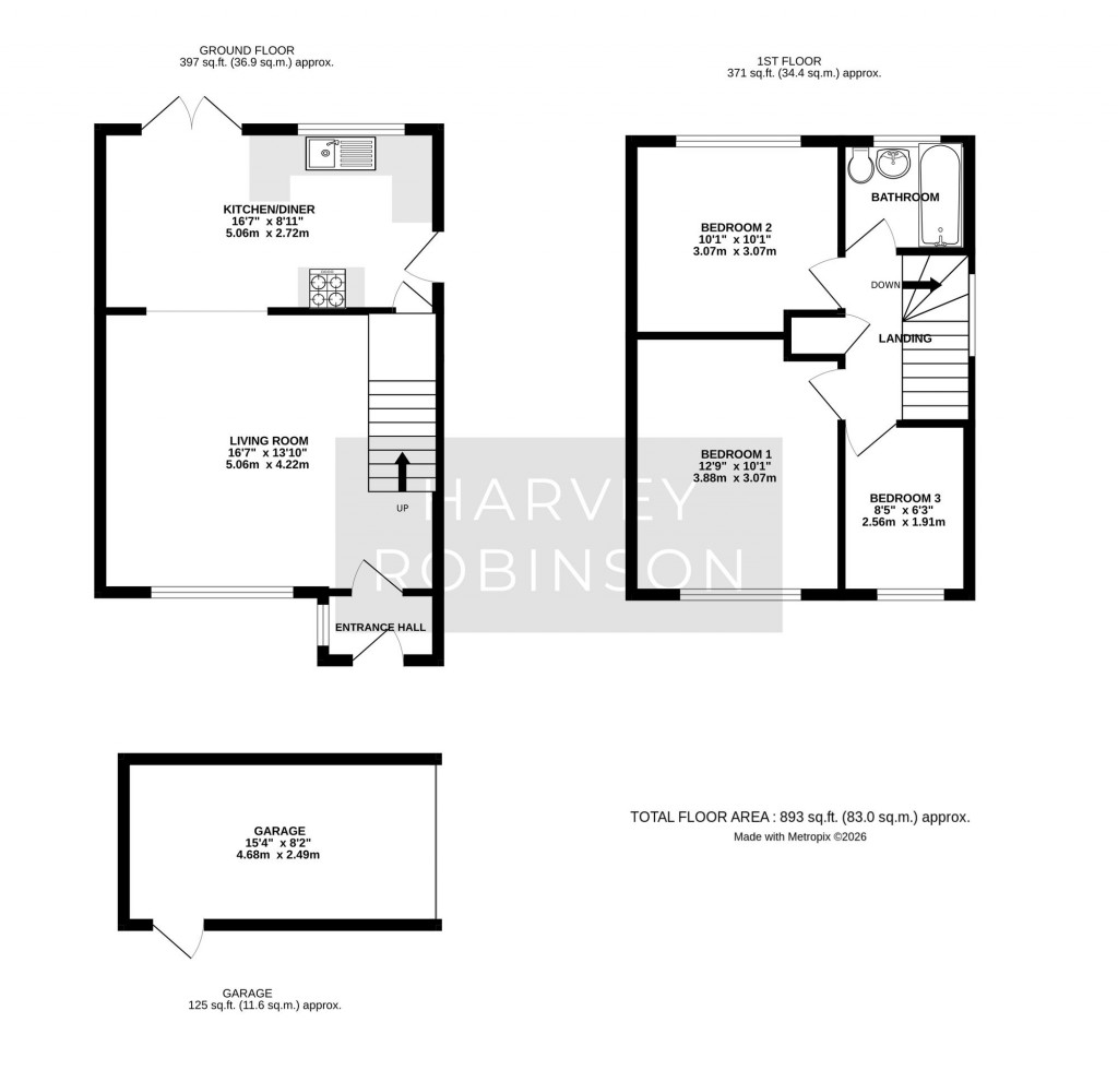 Floorplans For Kym Road, Eaton Ford, PE19