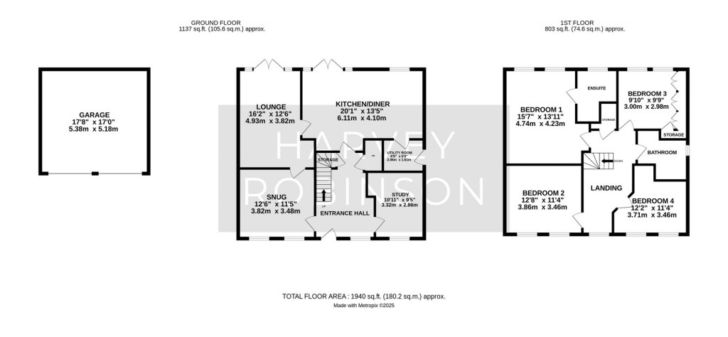 Floorplans For Turnpike Close, Needingworth, PE27