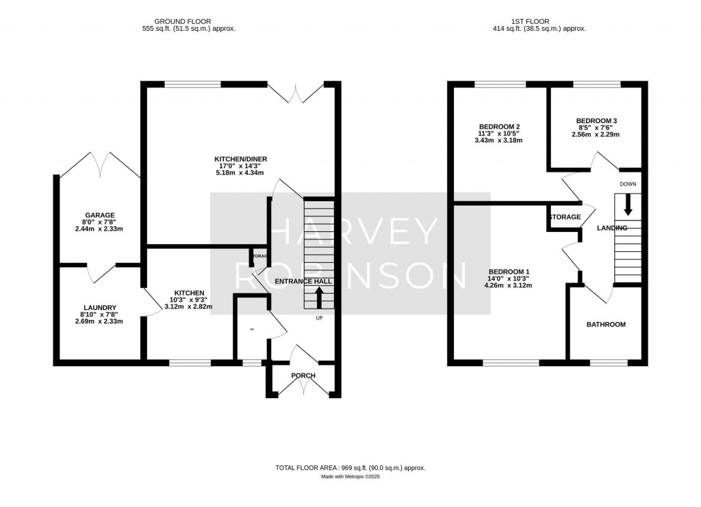 Floorplans For The Paddock, Somersham, PE28